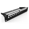 DIGITUS Patch panel modulare, schermato 12 porte, vuoto, 1U, 254mm (10 pollici) montaggio rack colore nero RAL 9005