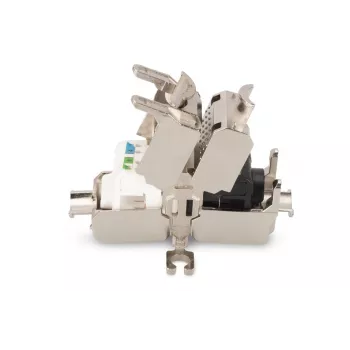 DIGITUS Accoppiatore di terminazione campo CAT6A, 500 MHz per AWG 22-26, design Keystone completamente schermato, 26x35x80 mm