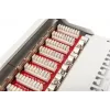 DIGITUS Patch panel CAT6A, schermato, 12 porte campo per etichette, 1U, montaggio rack 10 pollici, grigio RAL 7035