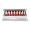 DIGITUS Patch panel CAT6A, schermato, 12 porte campo per etichette, 1U, montaggio rack 10 pollici, grigio RAL 7035