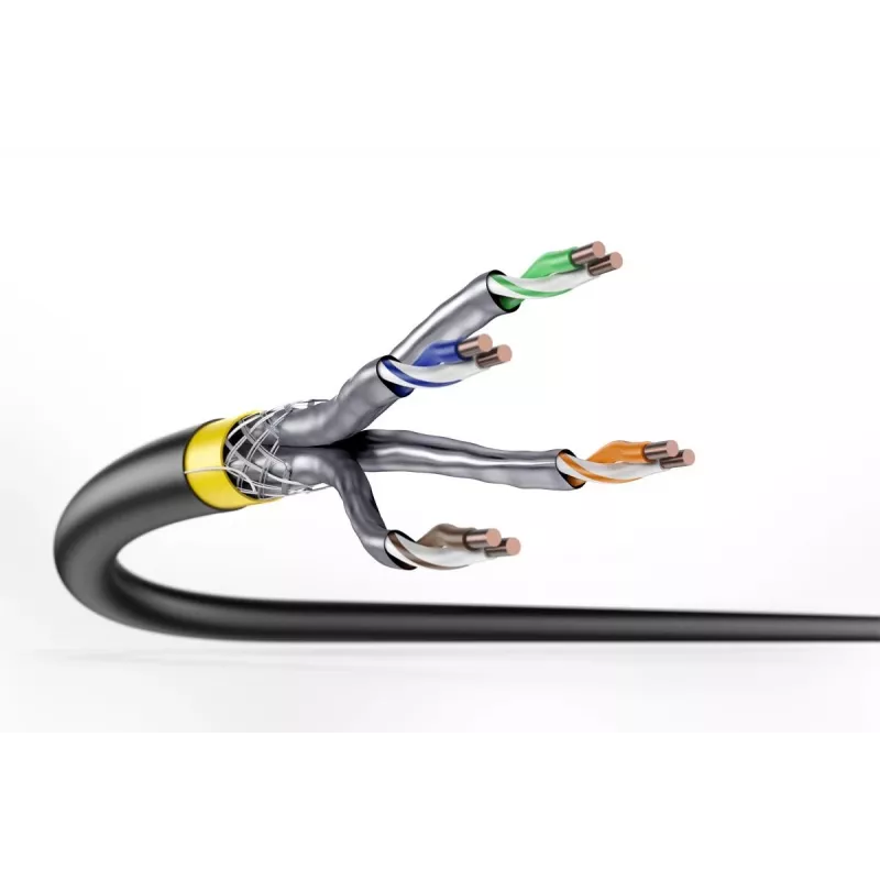 DIGITUS Cavo di installazione - CAT 7A - S/FTP - AWG 22/1 simplex - 500m - giallo - Dca-s1a d1 a1