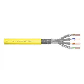 DIGITUS Cavo di installazione - Cat 7a - S/FTP - AWG 22/1 simplex - 100 m - giallo