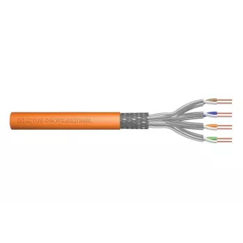 DIGITUS Cavo di installazione - Cat 7 - S/FTP - AWG 23/1 simplex - 1000 m - arancione