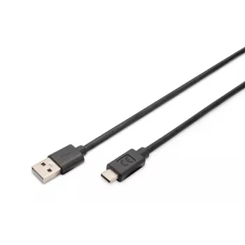 Cavo di collegamento USB Type-C DIGITUS ASSMANN, Type-C a A maschio/maschio, 3 m, 3A, 480 MB/s, versione 2.0, nero