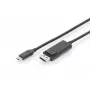Cavo adattatore USB Type-C DIGITUS, Type-C a DP M/M, 2 m 4K/60 Hz, 32,4 Gbit/s, CE, nero