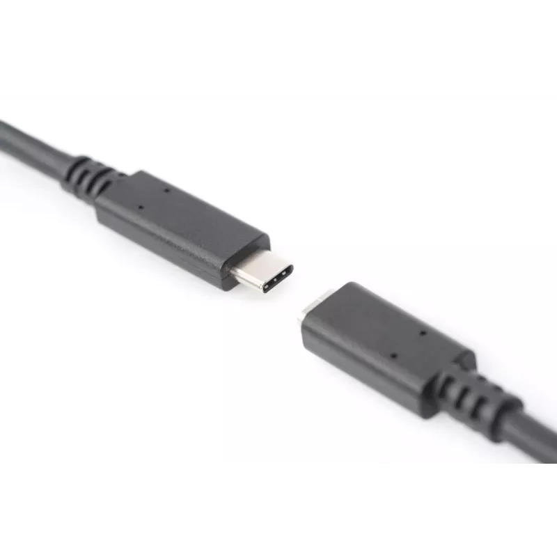 DIGITUS AK-300210-020-S cavo di prolunga USB-C, USB 2.0, USB-C maschio/femmina, 3 A, 2 m, nero