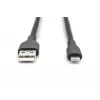 Cavo di ricarica in silicone USB DIGITUS USB-A - Lightning USB 2.0 12W - 1 m nero
