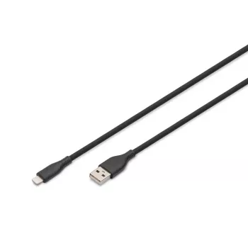 Cavo di ricarica in silicone USB DIGITUS USB-A - Lightning 2 m USB 2.0 12W - 2 m nero