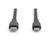 Cavo di ricarica in silicone USB DIGITUS USB-C - Lightning USB 2.0 60W - 1 m nero