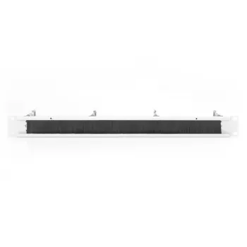 Pannello di gestione cavi DIGITUS 1U con spazzola, 4 anelli in acciaio 40x75 mm, grigio (RAL 7035)