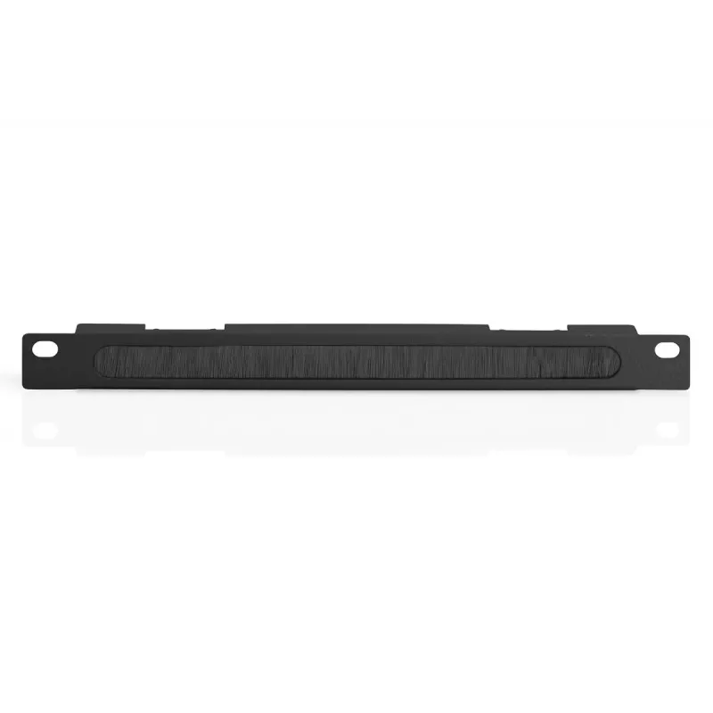 Piastra passacavi DIGITUS da 10 pollici, 0,5HE, spazzola passacavi, 22 x 254 x 12 mm, nero
