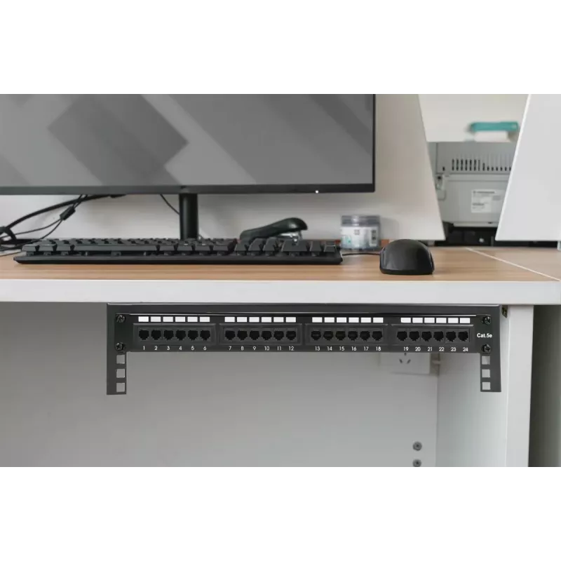 Supporto a parete Digitus da 19 pollici 6U nero