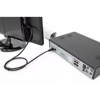 Cavo di collegamento HDMI Premium High Speed DIGITUS, Type-A M/M, 1 m con Ethernet, Ultra HD 60p, nero