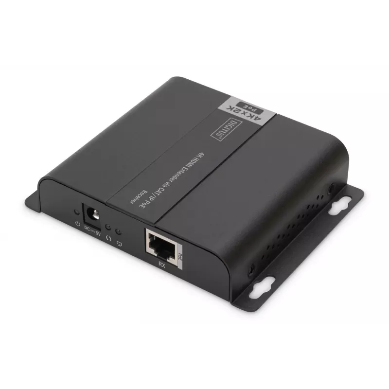 Extender HDMI 4K DIGITUS, unità ricevente over IP/CAT 5, 6 (120 m), alimentato PoE