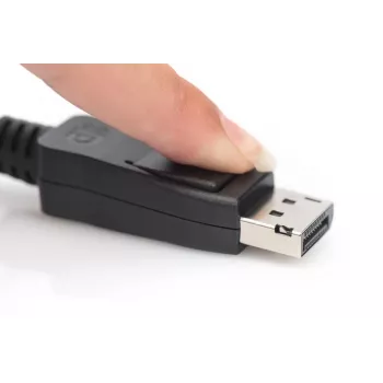 Cavo di collegamento DisplayPort DIGITUS, DP M/M, 5 m con blocco, Ultra HD 8K, vers. 1.3/1.4, nero