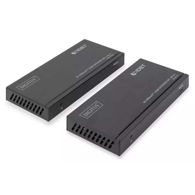 DIGITUS DS-55508 kit extender HDMI 4K HDBaseT, 150 m, 4K/60Hz, 18 Gbps, YUV 4:4:4, HDR, PoC, RS-232, IR