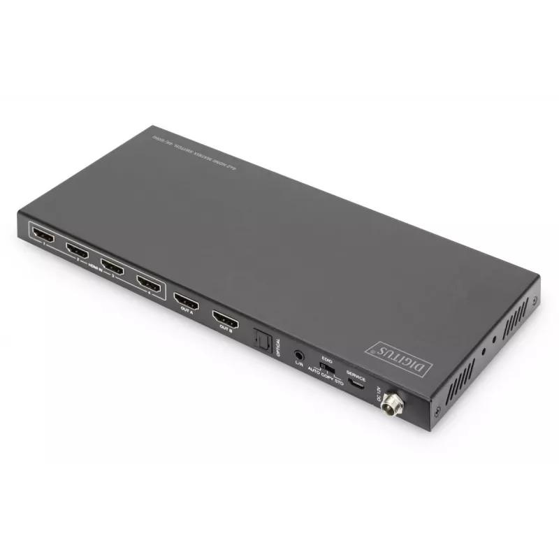 Switch matrice HDMI DIGITUS 4x 2 4K/60Hz scaler EDIDARC HDCP 2.2 18 Gbps