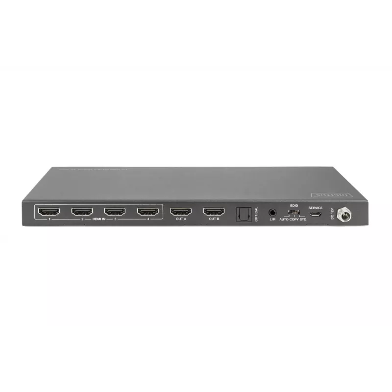 Switch matrice HDMI DIGITUS 4x 2 4K/60Hz scaler EDIDARC HDCP 2.2 18 Gbps