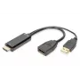 Adattatore HDMI 4K Digitus HDMI a DisplayPort 0,2 m HDMI Type-A USB