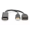 Adattatore HDMI 4K Digitus HDMI a DisplayPort 0,2 m HDMI Type-A USB