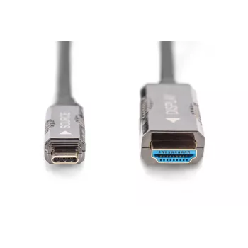 Cavo adattatore USB - Type-C a HDMI AOC FO DIGITUS versione HDMI 2.0; Max 4Kx2K@60Hz; 20 m