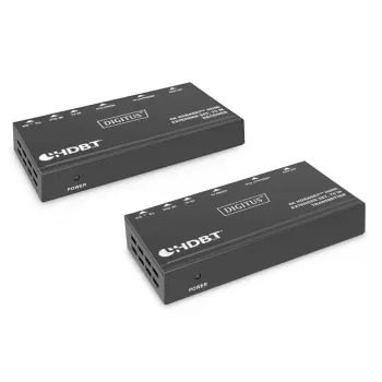 Set extender HDBaseT 4K DIGITUS 70 m PoC RS232 IR nero