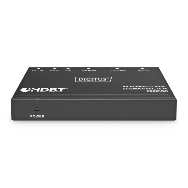 Set extender HDBaseT 4K DIGITUS 70 m PoC RS232 IR nero