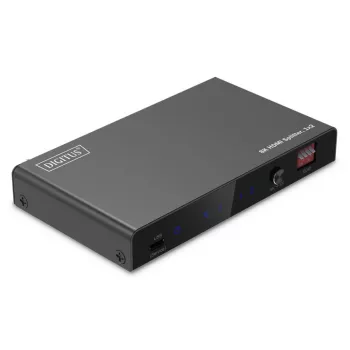 Splitter HDMI 1x2 DIGITUS - 8K/60Hz (4:4:4), Toslink, stereo, controllo EDID