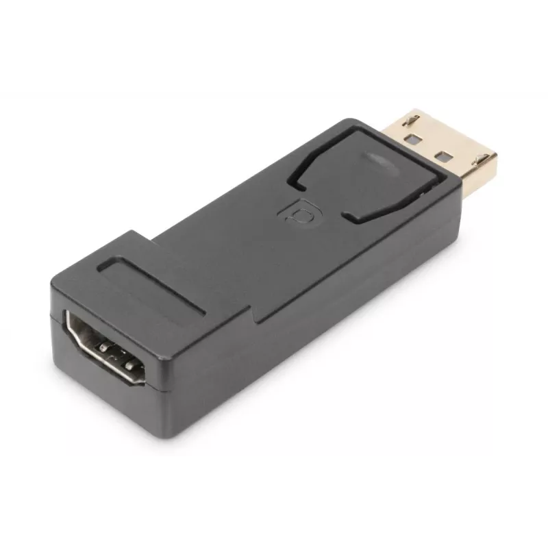 Adattatore DisplayPort DIGITUS, DP - HDMI Type-A M/F, con blocco, DP 1.1a, Full HD, CE nero