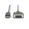 Cavo adattatore DisplayPort DIGITUS, DP - DVI (24+1) M/M, 2 m con blocco, DP 1.1a CE nero