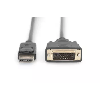 Cavo adattatore DisplayPort DIGITUS, DP - DVI (24+1) M/M, 2 m con blocco, DP 1.1a CE nero
