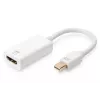 Cavo adattatore DisplayPort DIGITUS ASSMANN, Mini-DP - HDMI Type-A M/F, 20 cm HDMI Ver. 2.0, attivo, CE, oro, bianco