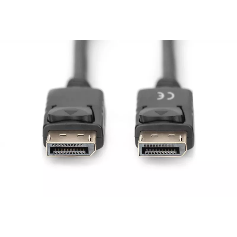 Cavo di collegamento DisplayPort DIGITUS, DP M/M, 3 m con blocco, DP 1.2, Ultra HD 4K nero