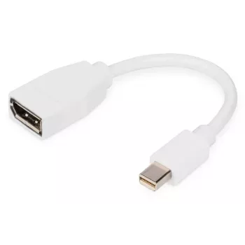 Cavo adattatore DisplayPort DIGITUS, Mini DP - DP M/F, 0,15 m, conforme DP 1.2, bianco
