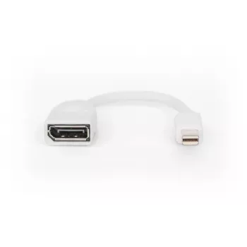 Cavo adattatore DisplayPort DIGITUS, Mini DP - DP M/F, 0,15 m, conforme DP 1.2, bianco
