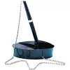Fellowes 9821502 Penna da scrivania con base pesante e catenella cromata, nera