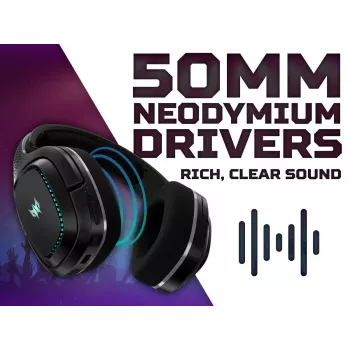 Cuffie ACER Predator Galea 550 - Stereo - Bluetooth