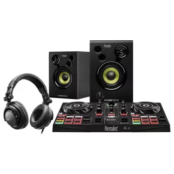 Hercules DJLearning Kit sistema vinile digitale (DVS) scratcher nero