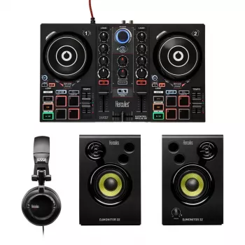 Hercules DJLearning Kit sistema vinile digitale (DVS) scratcher nero