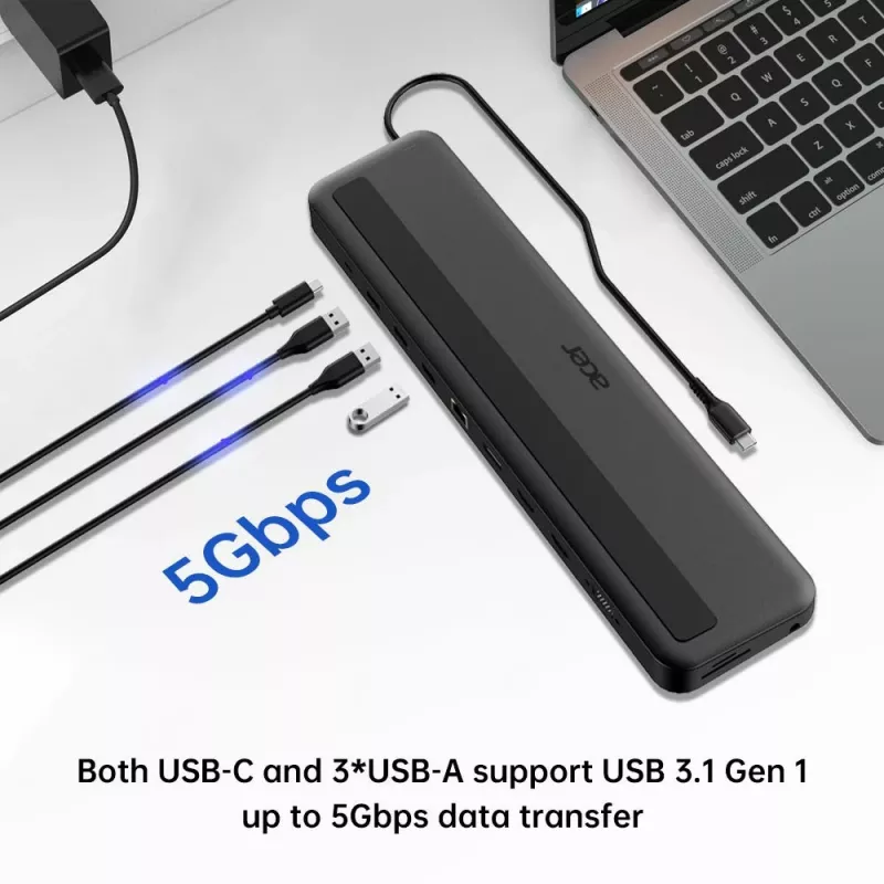 Acer 13-in-1 Type-C Minidock con filo USB 3.2 Gen 1 nero