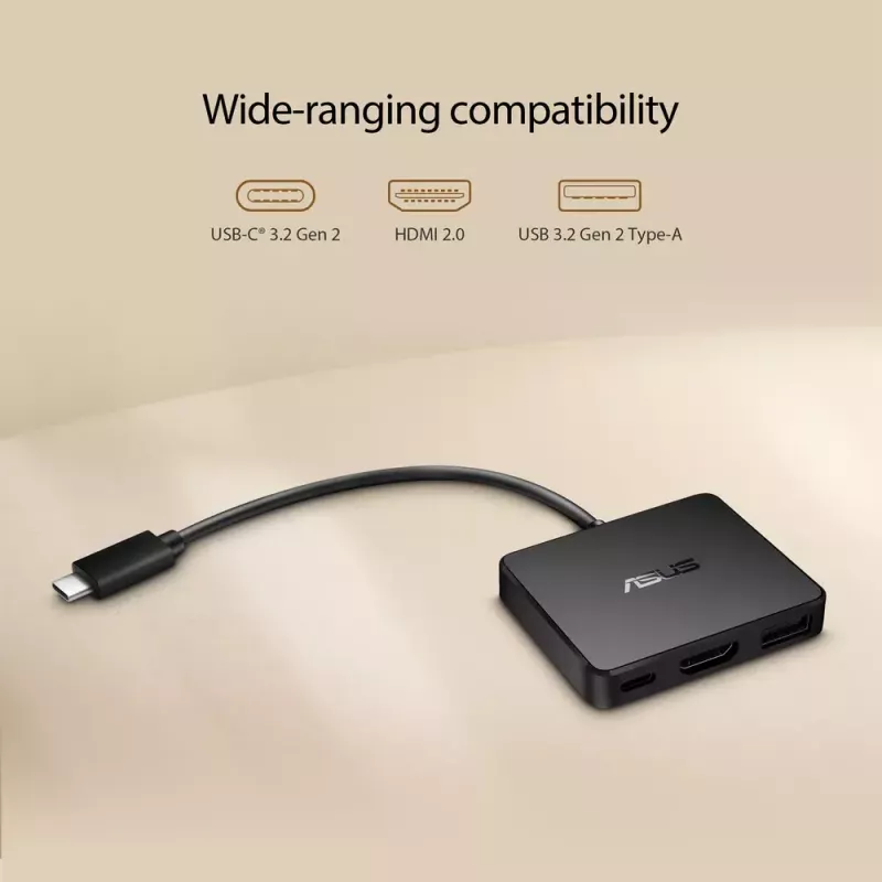 ASUS USB-C Mini Dock con filo USB 3.2 Gen 2 (3.1 Gen 2) Type-C nero