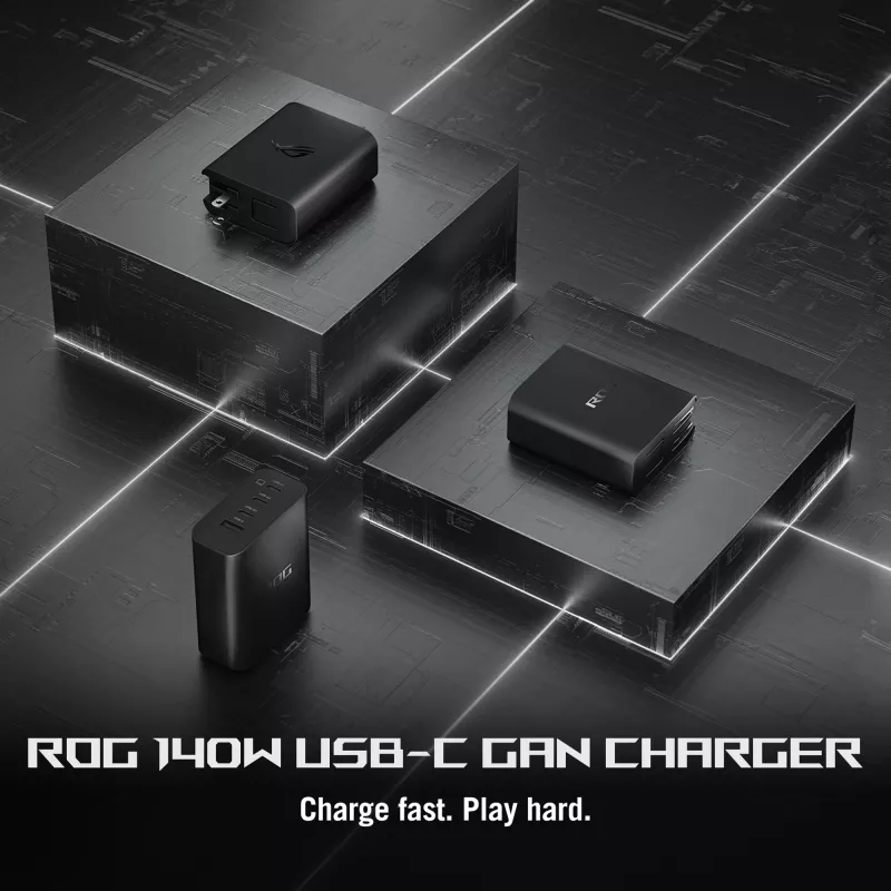 ASUS ROG 140W USB-C GaN universale nero AC ricarica rapida per interni
