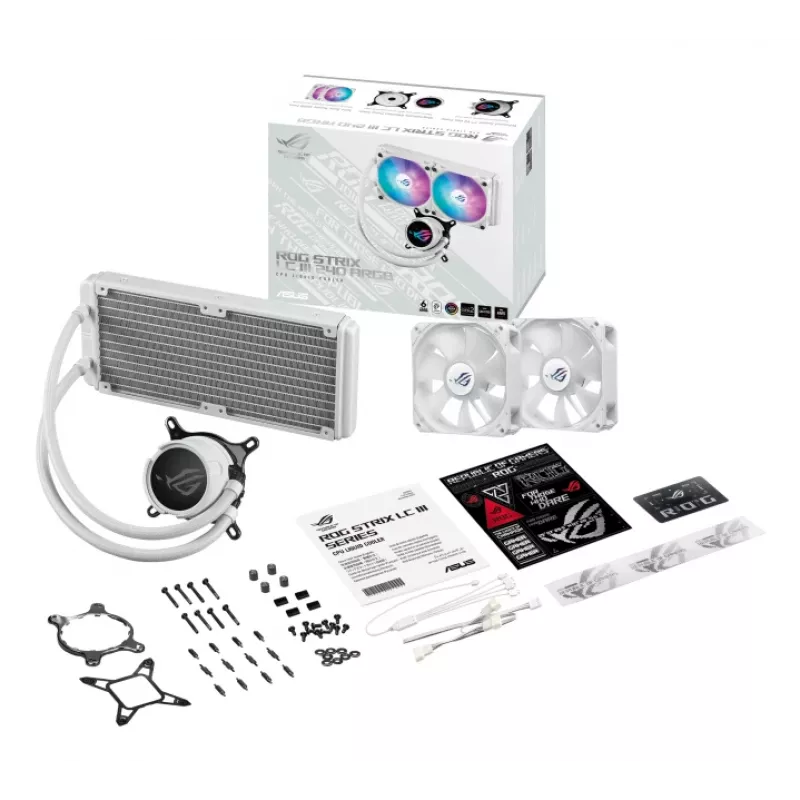 Kit di raffreddamento a liquido per processore ASUS ROG Strix LC III 240 ARGB White Edition 12 cm