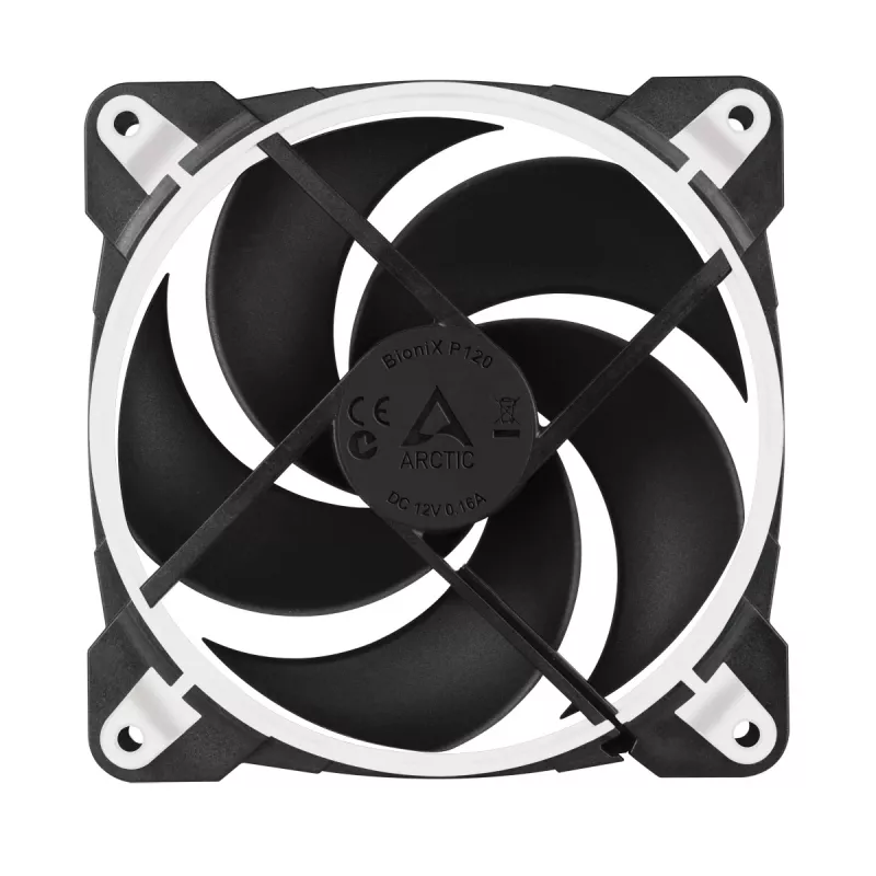 ARCTIC BioniX P120 (bianco) – ventola gaming 120 mm a pressione ottimizzata con PWM PST