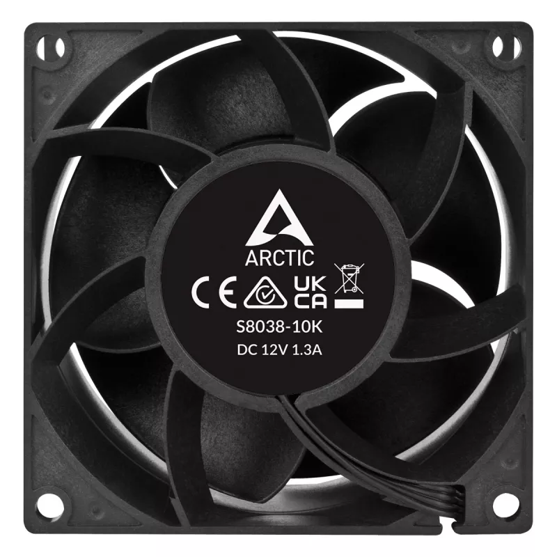 ARCTIC S8038-10K - ventola server 80 mm, ventola, 8 cm, 173,3 m³/h, nero