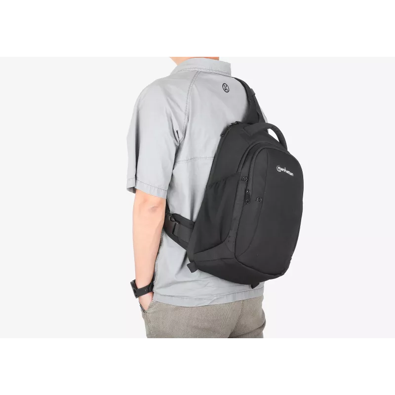 Manhattan Amsterdam 440578 borsa a tracolla / zaino per notebook da 13,3 pollici, nero