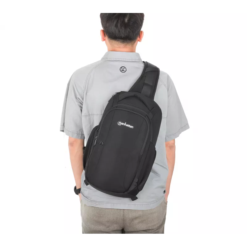Manhattan Amsterdam 440578 borsa a tracolla / zaino per notebook da 13,3 pollici, nero