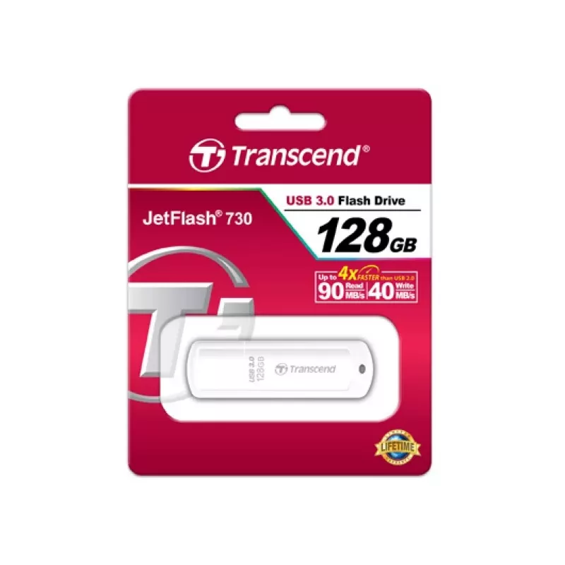 Transcend Jetflash 730 - 128GB Chiavetta USB - USB 3.0 - bianco