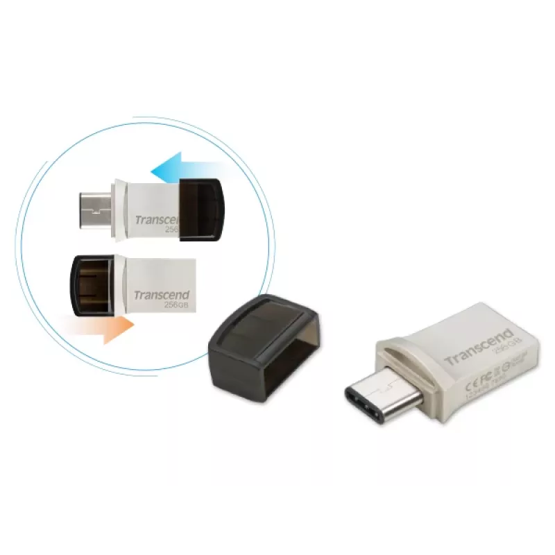 Transcend Jetflash 890 - 256GB Chiavetta USB - USB 3.1 / Type-C