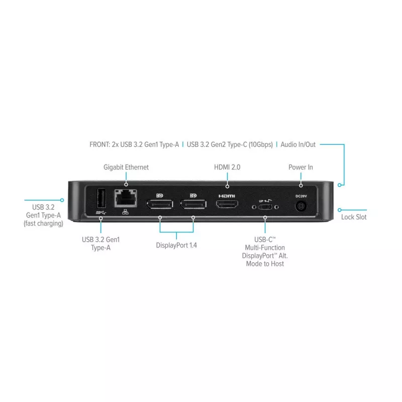 Targus DOCK430EUZ dock per laptop/replicatore di porte con filo nero